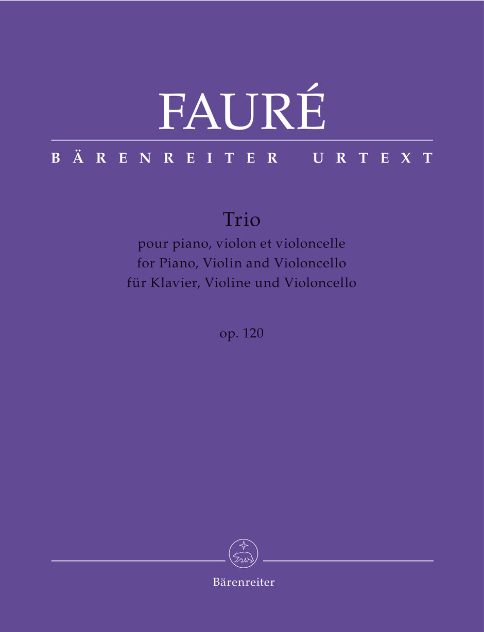 Faure Trio for Piano, Violin and Violoncello op. 120, N 194