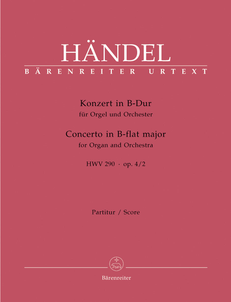 Handel Concerto for Organ and Orchestra B-flat Major op. 4/2 HWV 290