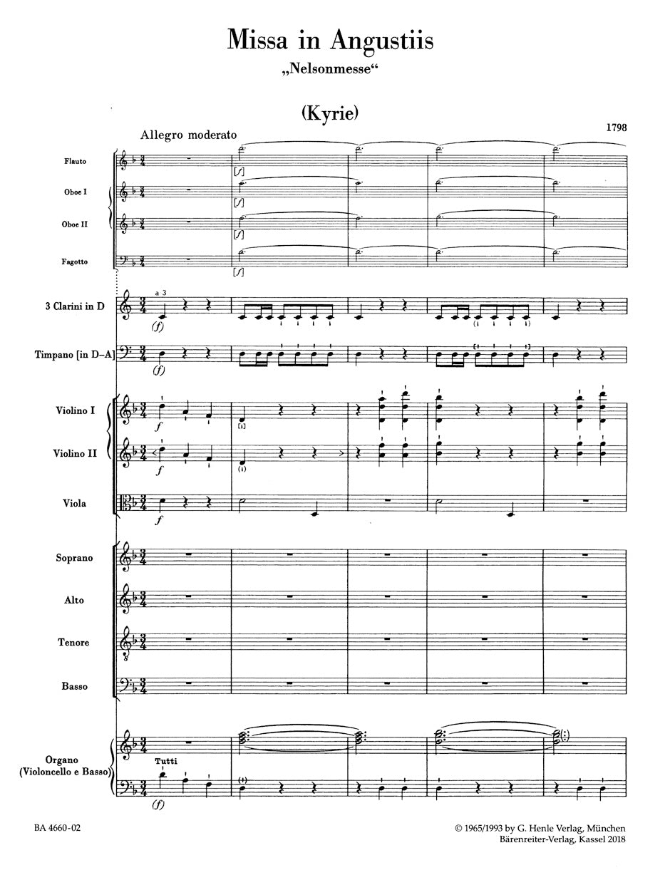 Haydn Missa in Angustiis Hob.XXII:11 "Nelson Mass"