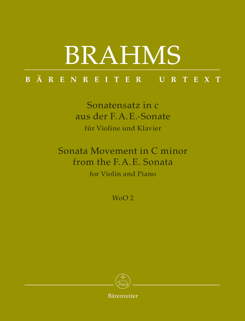Brahms Sonata Movement from the F.A.E. Sonata for Violin and Piano C minor WoO 2
