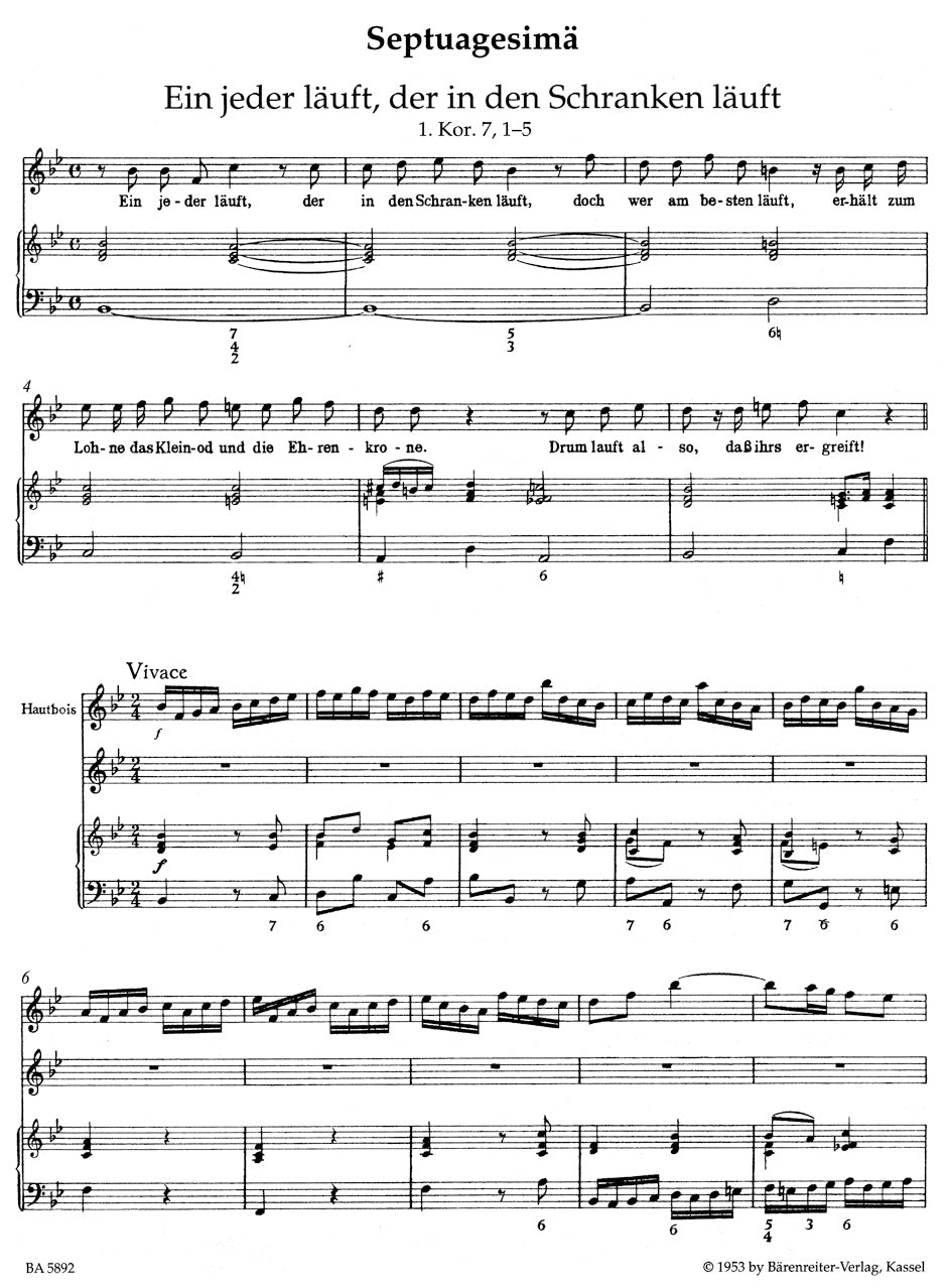 Telemann Musical Church Service High Voice Harmonischer Gottesdienst -Lent and Easter Cantatas-