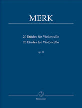 Merk 20 Etudes for Violoncello op. 11