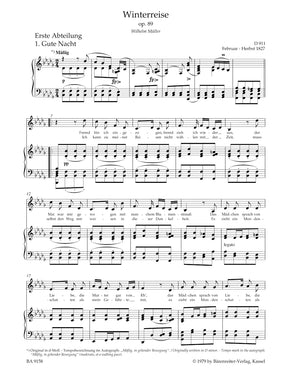 Schubert Winterreise op. 89 D 911 (Low Voice)