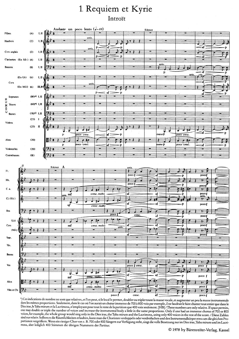 Berlioz Grande messe des morts op. 5 "Requiem" Study Score