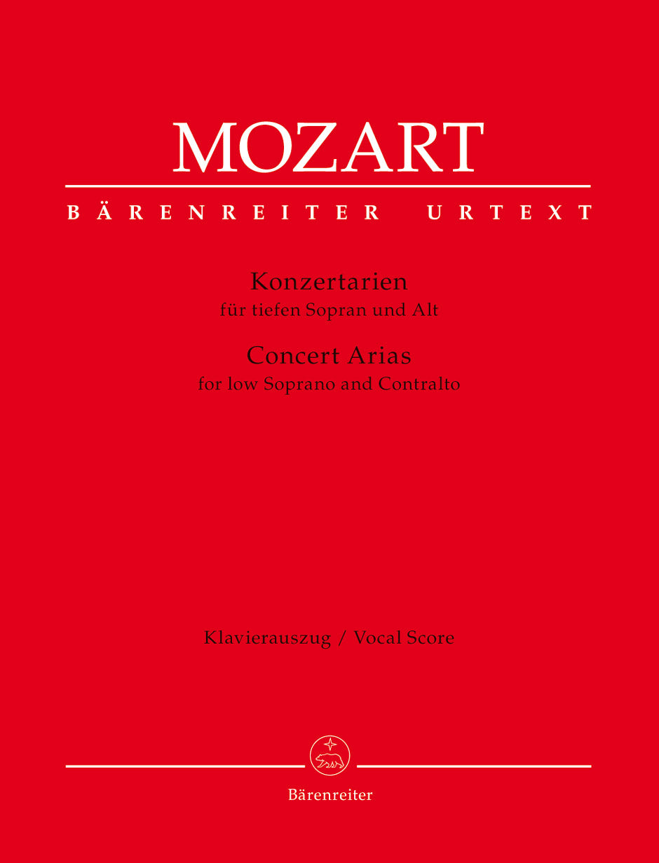 Mozart Concert Arias for low Soprano and Contralto