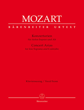 Mozart Concert Arias for low Soprano and Contralto
