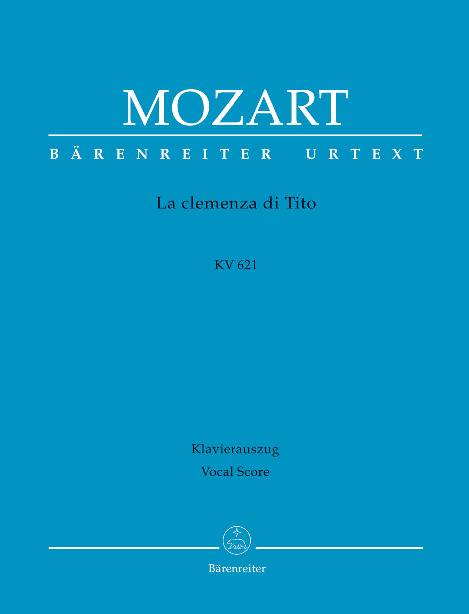 Mozart La clemenza di Tito K. 621 Hardcover Vocal Score