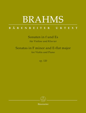 Brahms Sonatas in F minor and E-flat major for Violin and Piano (after op. 120)