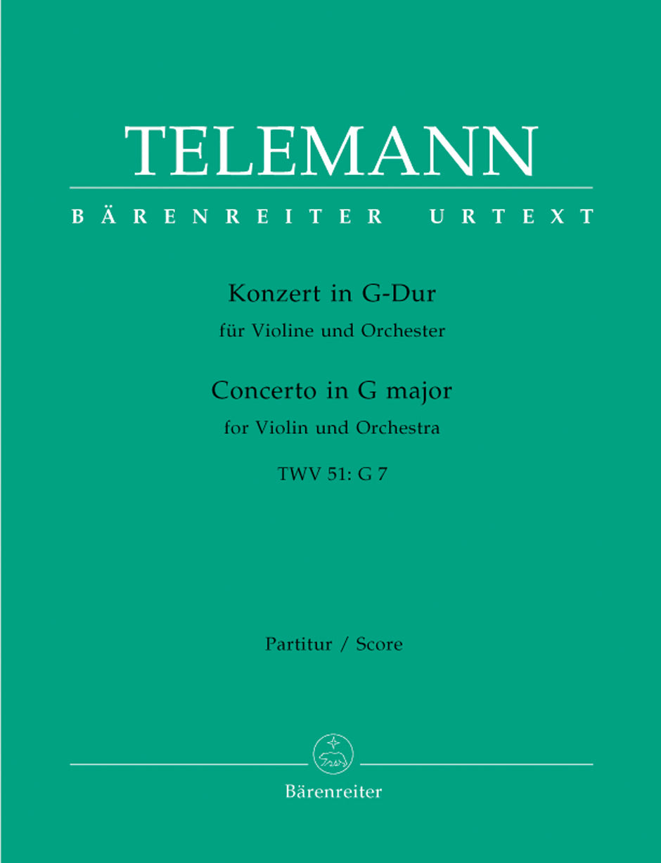 Telemann Concerto for Violin and Orchestra G major TWV 51:G 7