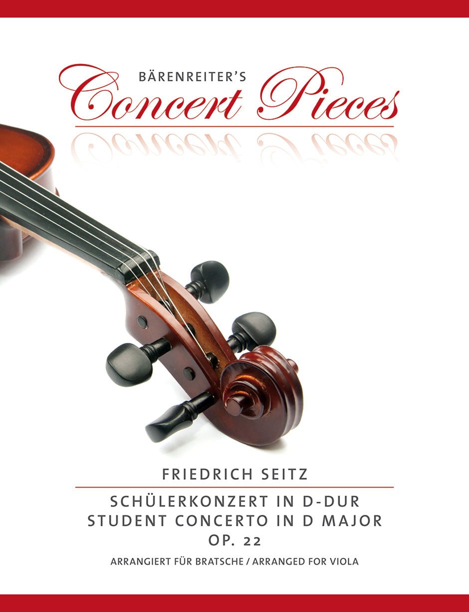 Seitz Concerto D major op. 22 (Arranged for viola, transposed to G major)