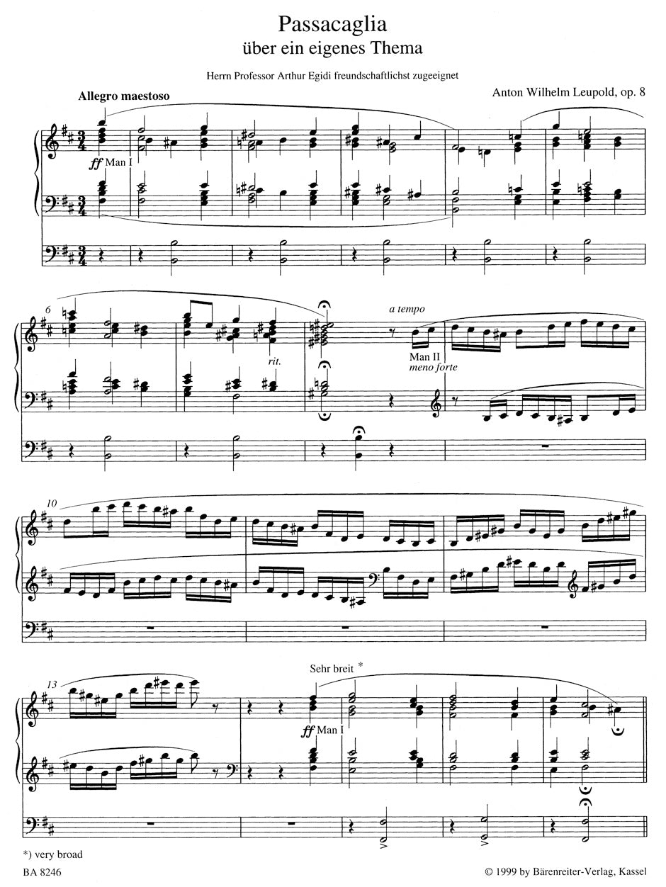 Leupold Passacaglia h-Moll op. 8