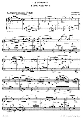 Krenek Piano Sonata No 5 op 121 (1950)