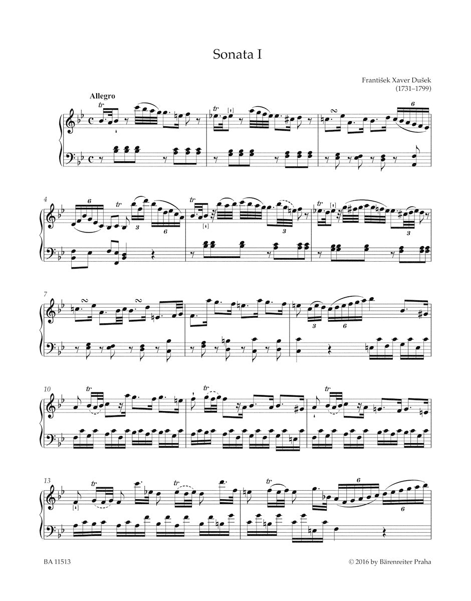 Dusek Complete Sonatas for Keyboard (Volume 1)
