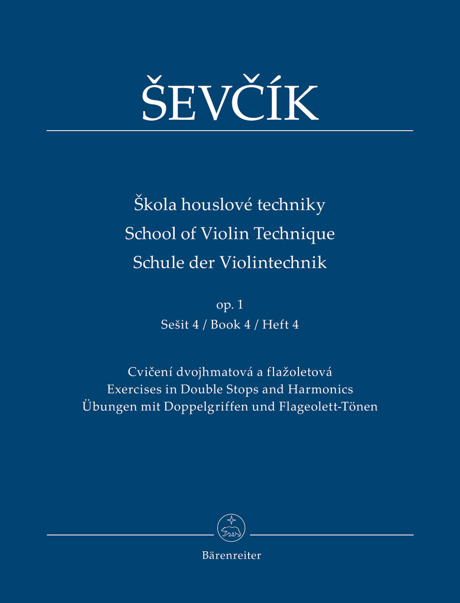 Sevcik School of Violin Technique op. 1 -Exercises in Double Stops and Harmonics- (Book 4)
