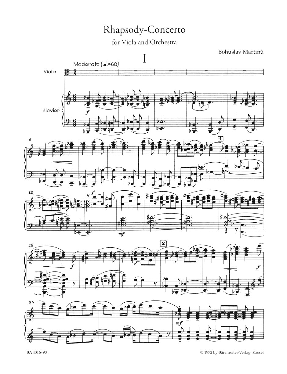 Martinu Rhapsody-Concerto for Viola and Orchestra (1952)