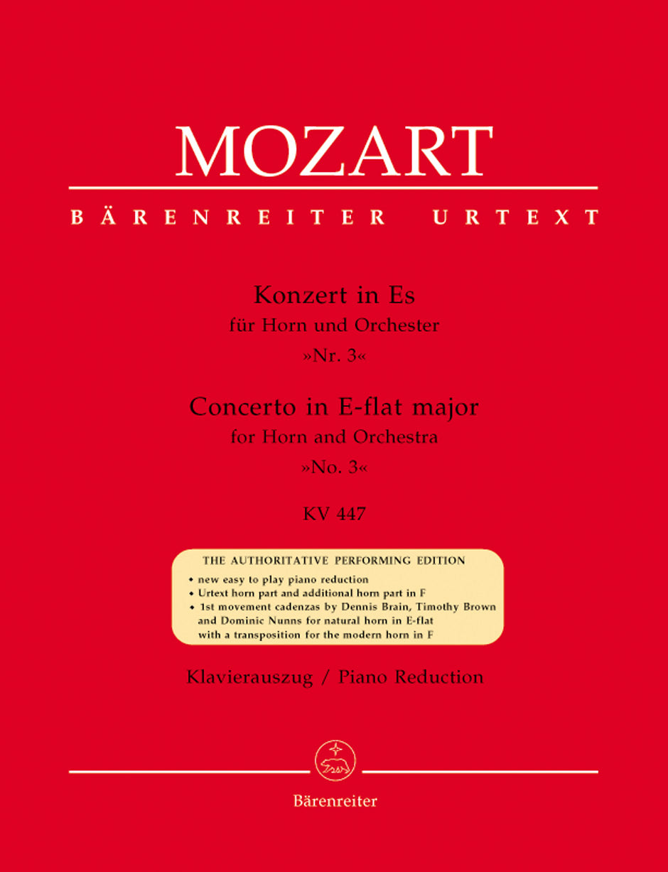 Mozart Concerto for Horn and Orchestra Nr. 3 E-flat major K. 447