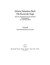 Bach The Art of Fugue Viola part Version for String Quartet