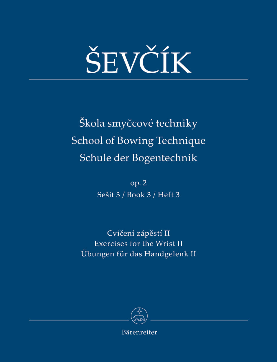 Ševčík: School of Bowing Technique, Op. 2 - Book 3 (Exercises for the Wrist II)