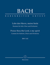 Bach Praise thou the Lord, o my spirit BWV 143 Study Score