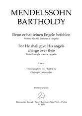 Mendelssohn For He shall give His angels charge for acht voices a cappella -Motet-