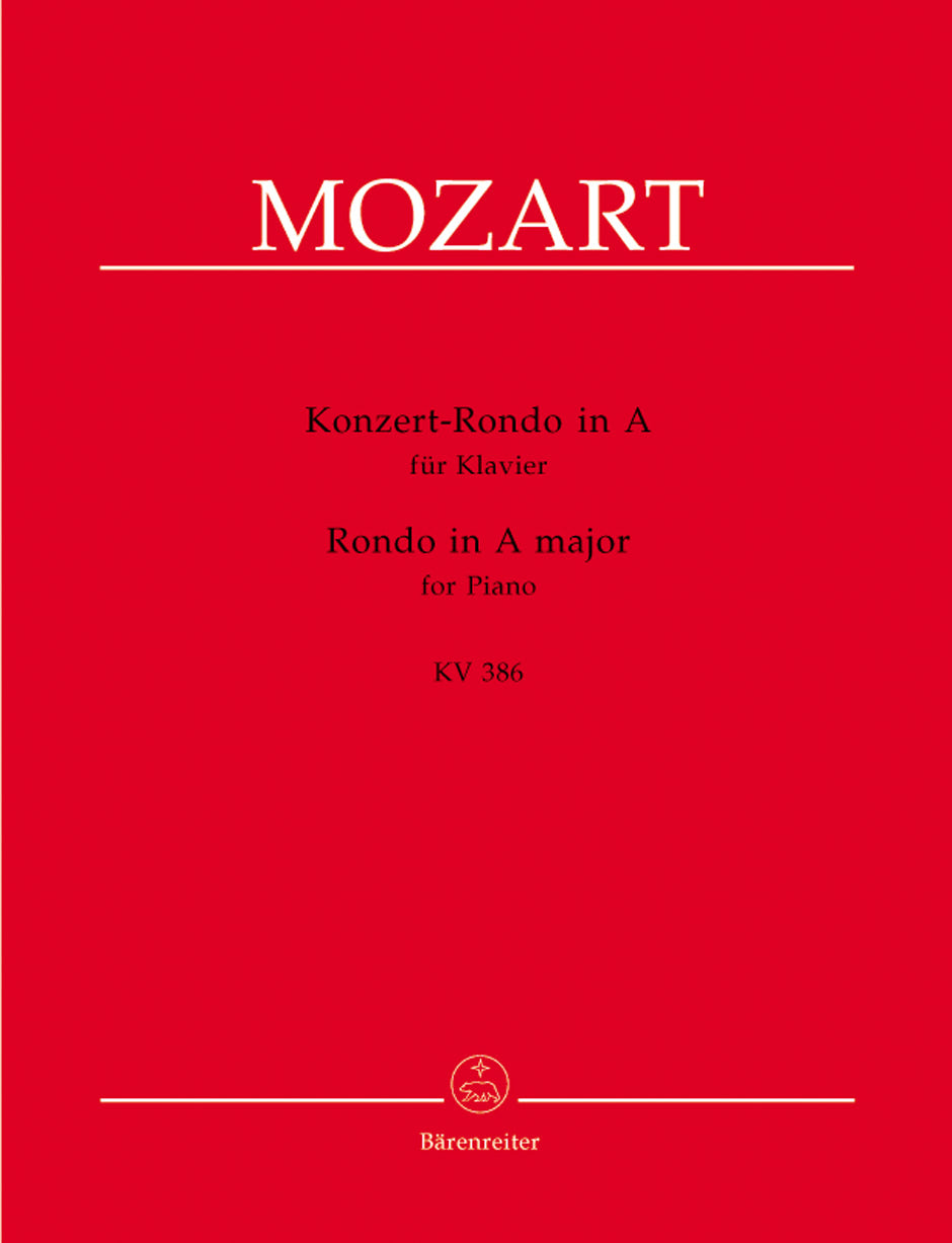 Mozart Concert Rondo for Piano A major K. 386