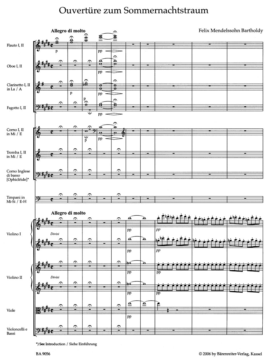 Mendelssohn A Midsummer Night's Dream op. 21 -Concert Overture-