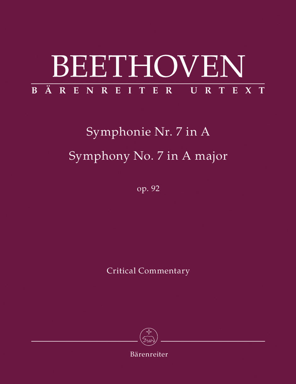Beethoven: Symphony No. 7 in A Major, Op. 92 (Critical Commentary)