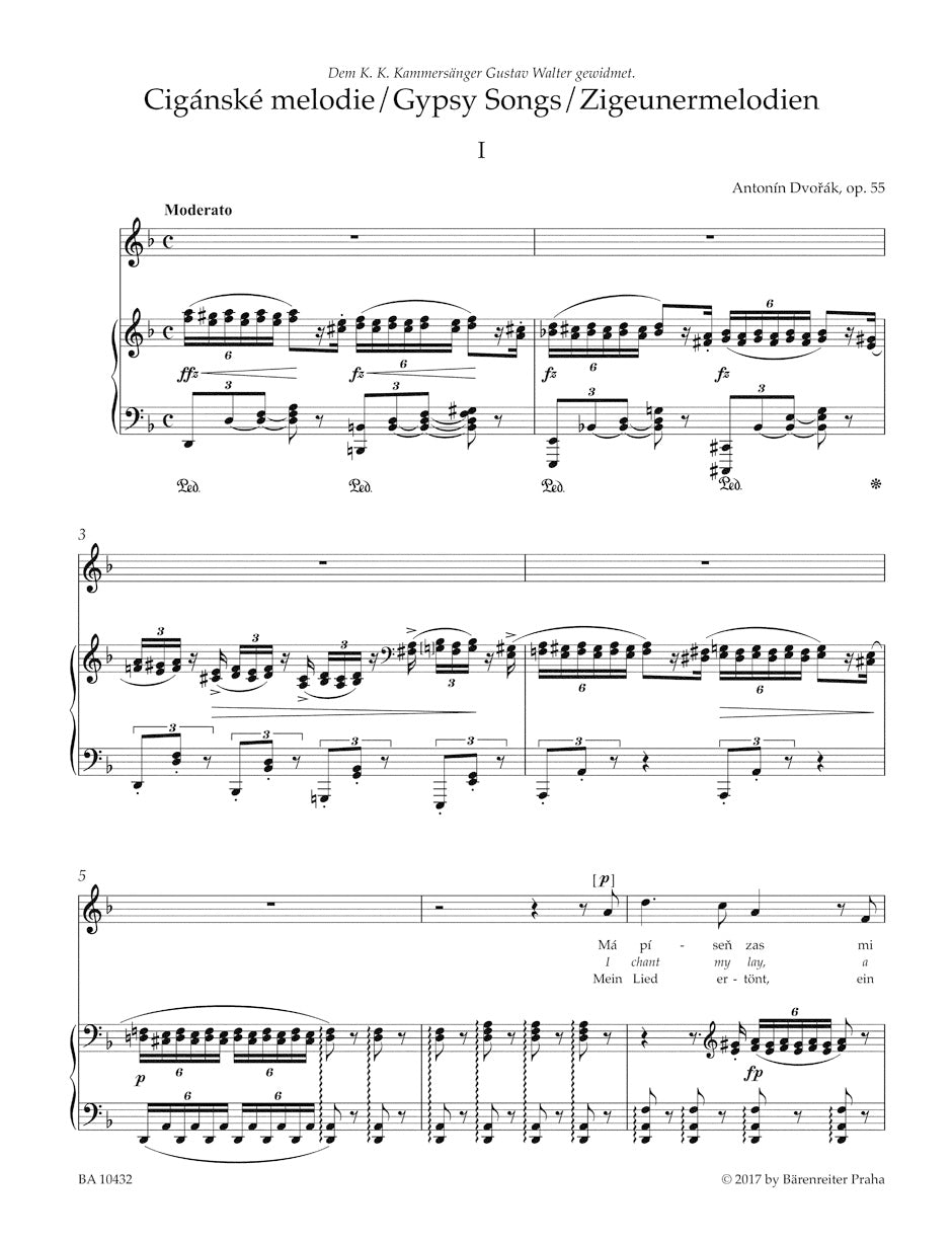 Dvorak Gypsy Songs op. 55 (Low Voice)