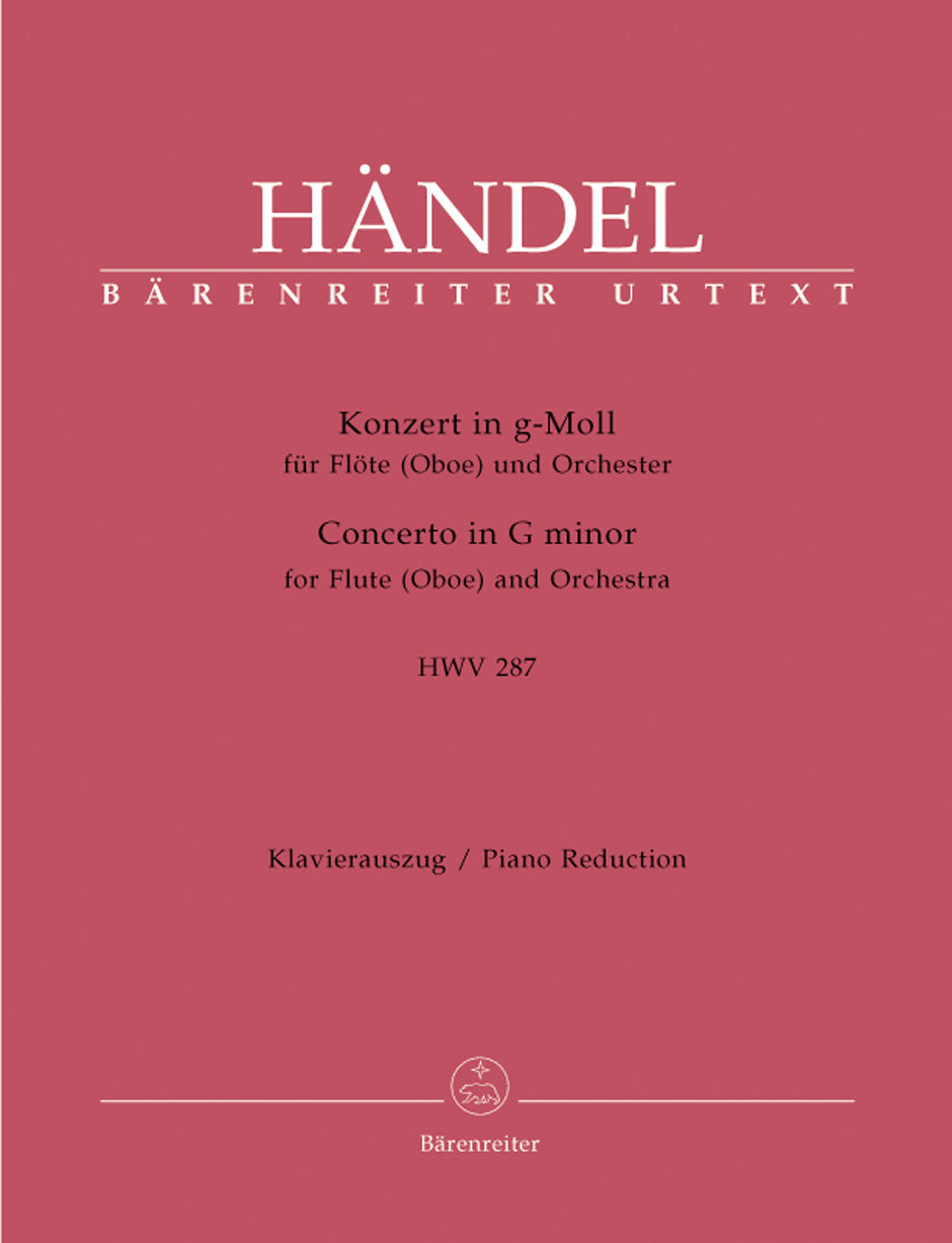 Handel Concerto for Flute (Oboe) and Orchestra G minor HWV 287 -Urtext based on newly found source-