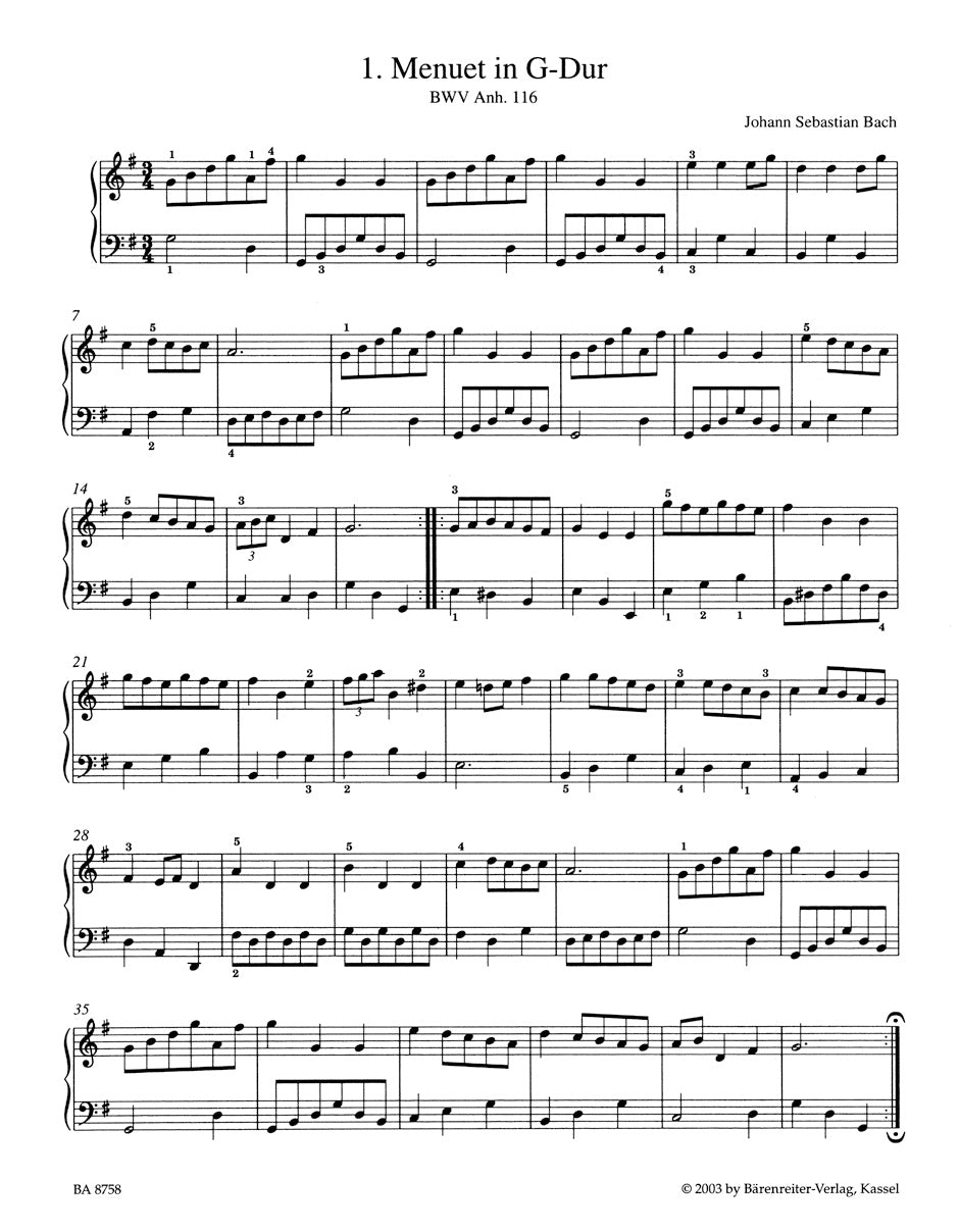 Bärenreiter Piano Album - Easy Classics for Piano: 36 Originals from Bach to Satie