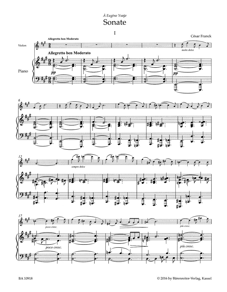 Franck Sonata (arranged for Piano and Viola)