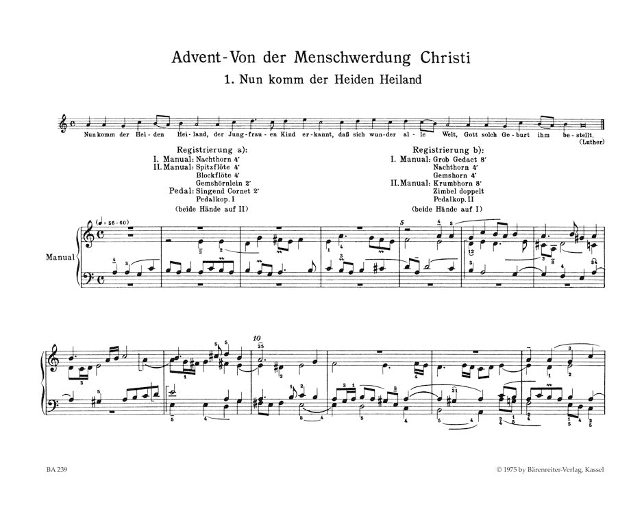Pachelbel Selected Organ Works, Volume 2 -Chorale Preludes, Part I-