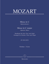 Mozart Missa C major K. 220 (196b) "Sparrow Mass" (Arranged for Soloists, Choir and Organ)