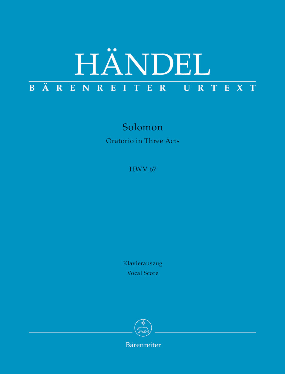 Handel Solomon HWV 67 -Oratorio in three acts-