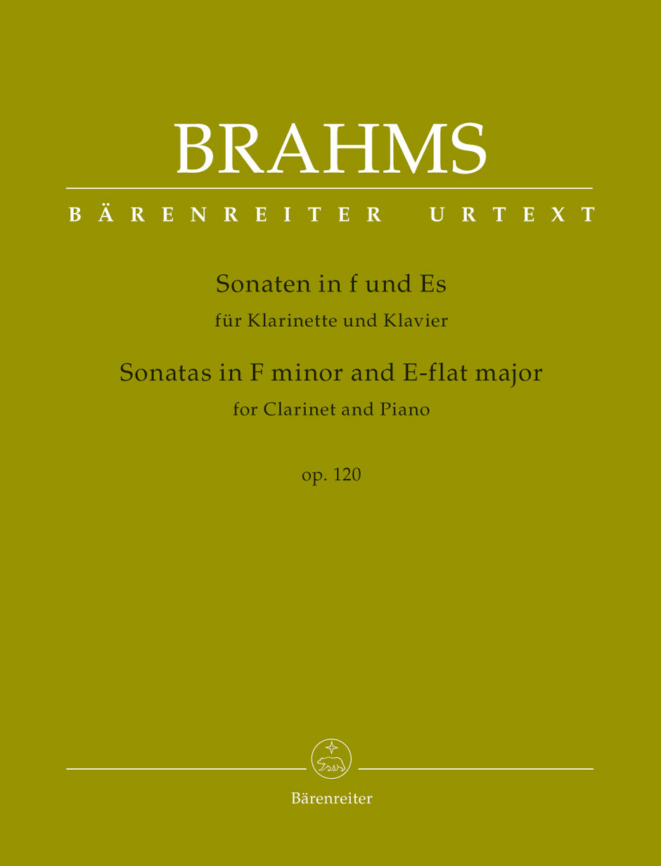 Brahms Sonatas in F minor and E-flat major for Clarinet and Piano op. 120