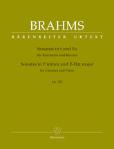 Brahms Sonatas in F minor and E-flat major for Clarinet and Piano op. 120