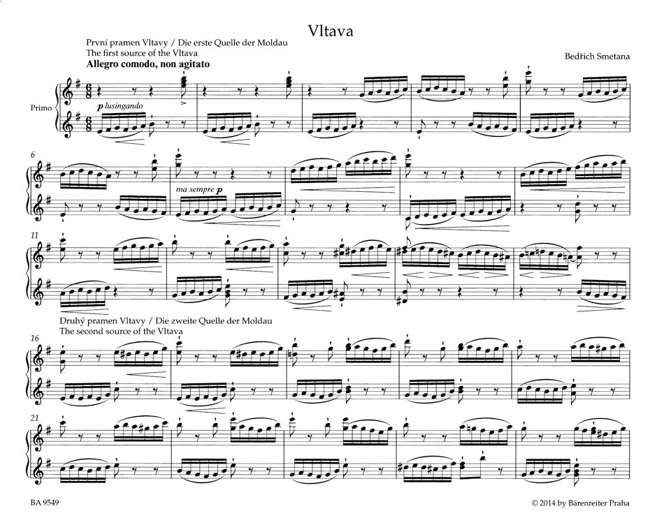 Smetana Vltava for Piano Duet