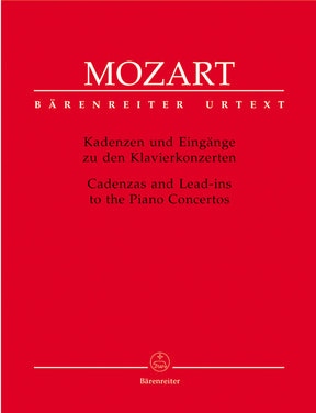 Mozart Cadenzas and Lead-ins to the Piano Concertos