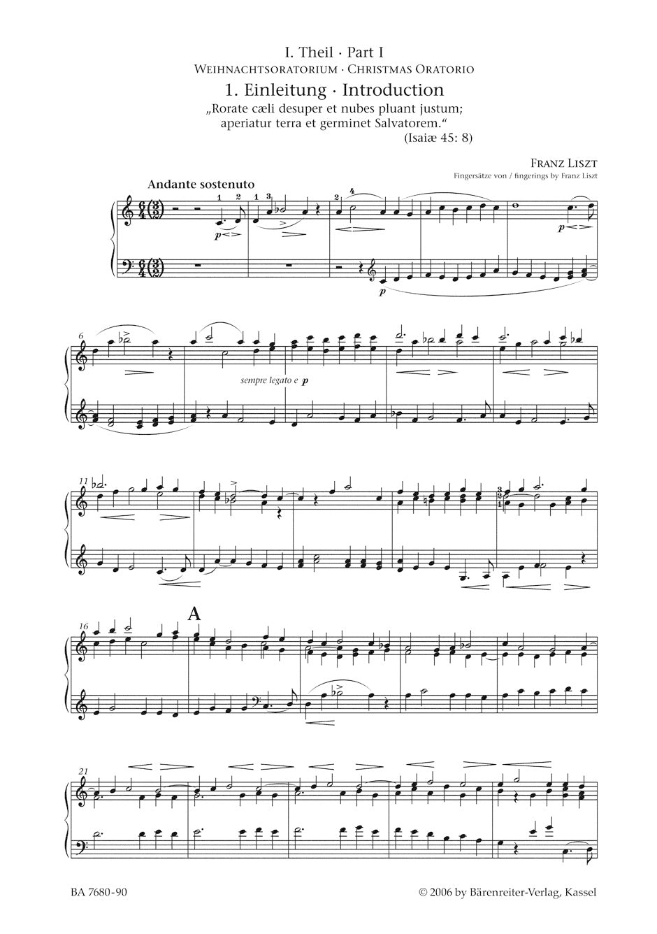 Liszt Christus -Oratorio on passages from the Holy Bible and the Catholic liturgy-