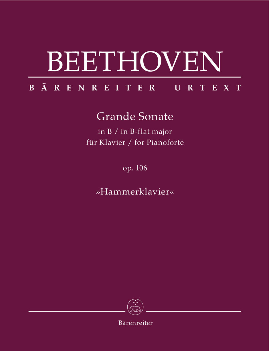 Beethoven Grande Sonate for Pianoforte B-flat major op. 106 "Hammerklavier"