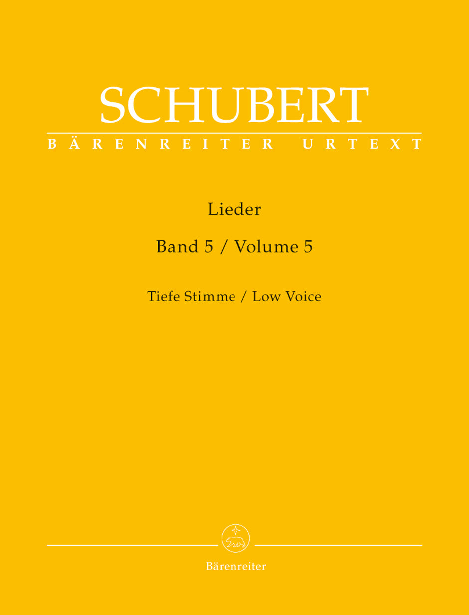 Schubert Lieder, Volume 5 (Low Voice)