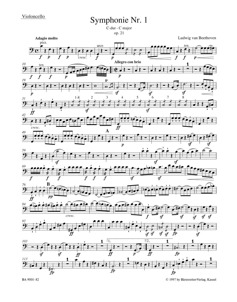 Beethoven Symphony Nr. 1 C major op. 21 - Cello Part