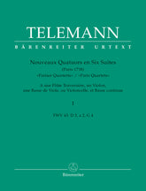 Telemann Nouveaux Quatuors en Six Suites Paris Quartets