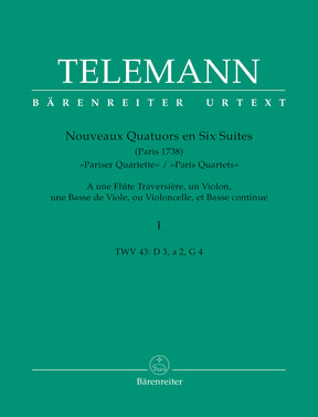 Telemann Nouveaux Quatuors en Six Suites Paris Quartets