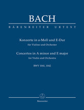 Bach Concertos in A minor and E major for Violin and Orchestra BWV 1041, BWV 1042 Study Score