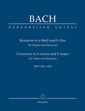 Bach Concertos in A minor and E major for Violin and Orchestra BWV 1041, BWV 1042 Study Score