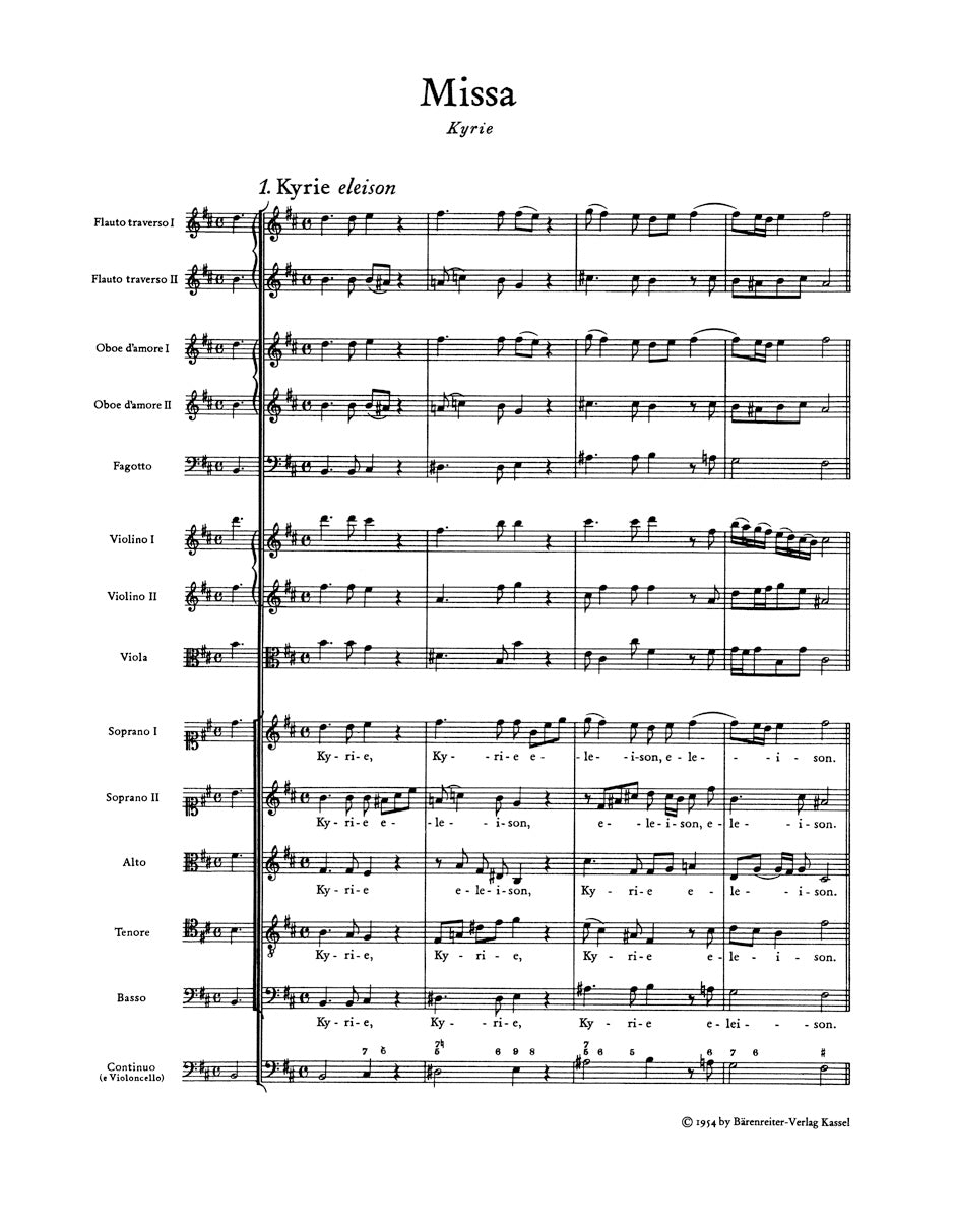 Bach Mass B minor BWV 232