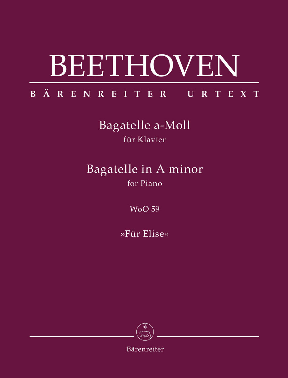 Beethoven Fur Elise (Bagatelle for Piano in A minor WoO 59)