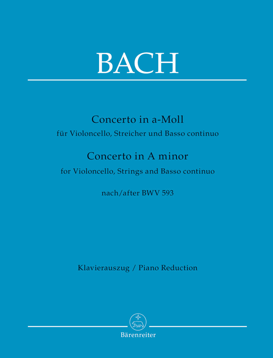 Bach: Concerto for Violoncello, Strings and Basso continuo A minor (after BWV 593)