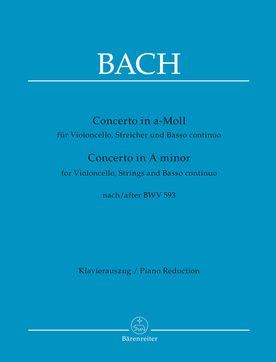 Bach Concerto for Violoncello, Strings and Basso continuo A minor (after BWV 593)